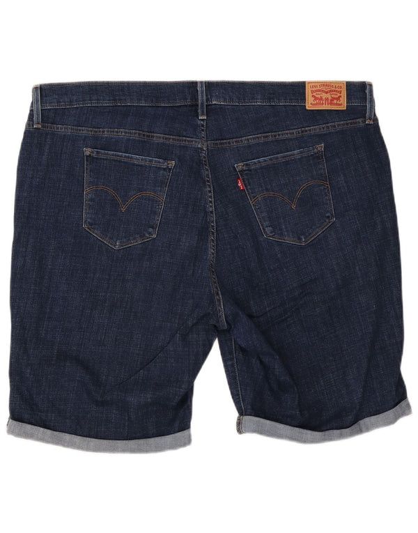 Levi's Dame Denim Classic Fit Bermuda Shorts US 22 3XL W44 Navy Blue