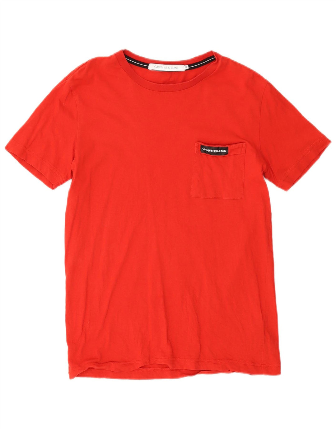 Calvin Klein Jeans Herre T-Shirt Top Medium Rød