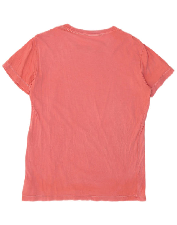 Diesel Herre grafisk T-shirt Top Medium Pink Bomuld