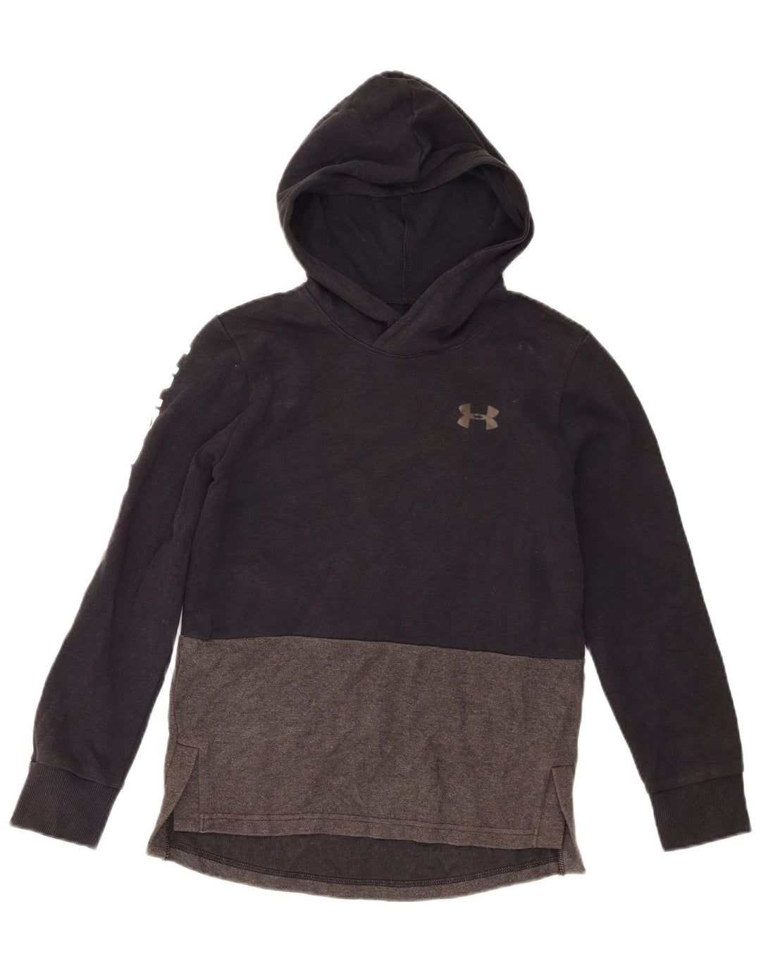 Under Armour Boys grafisk hættetrøje 9-10 år Medium Grey Colourblock