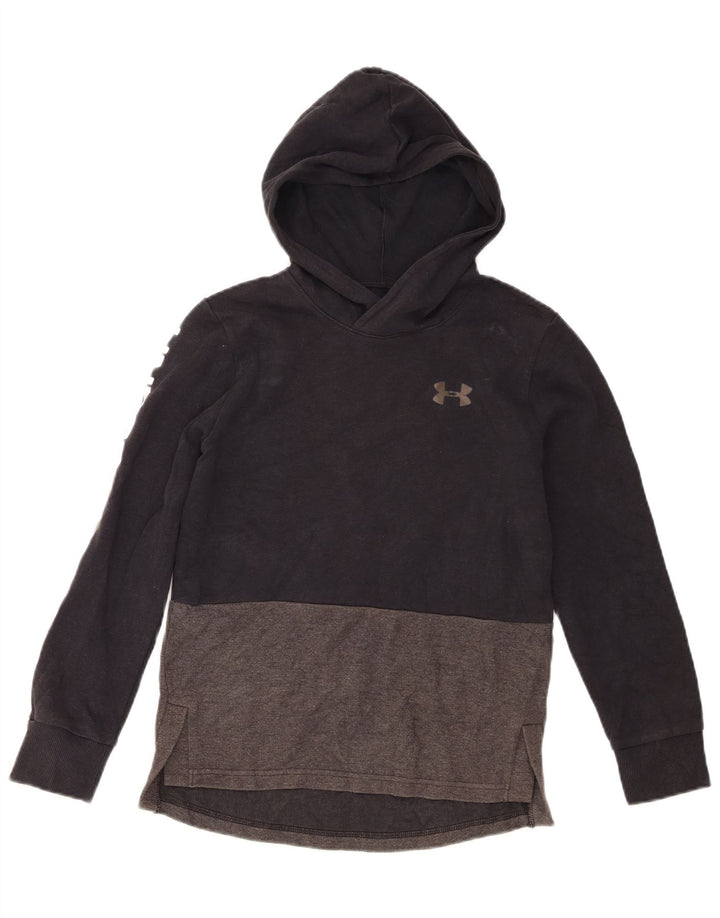 Under Armour Boys grafisk hættetrøje 9-10 år Medium Grey Colourblock