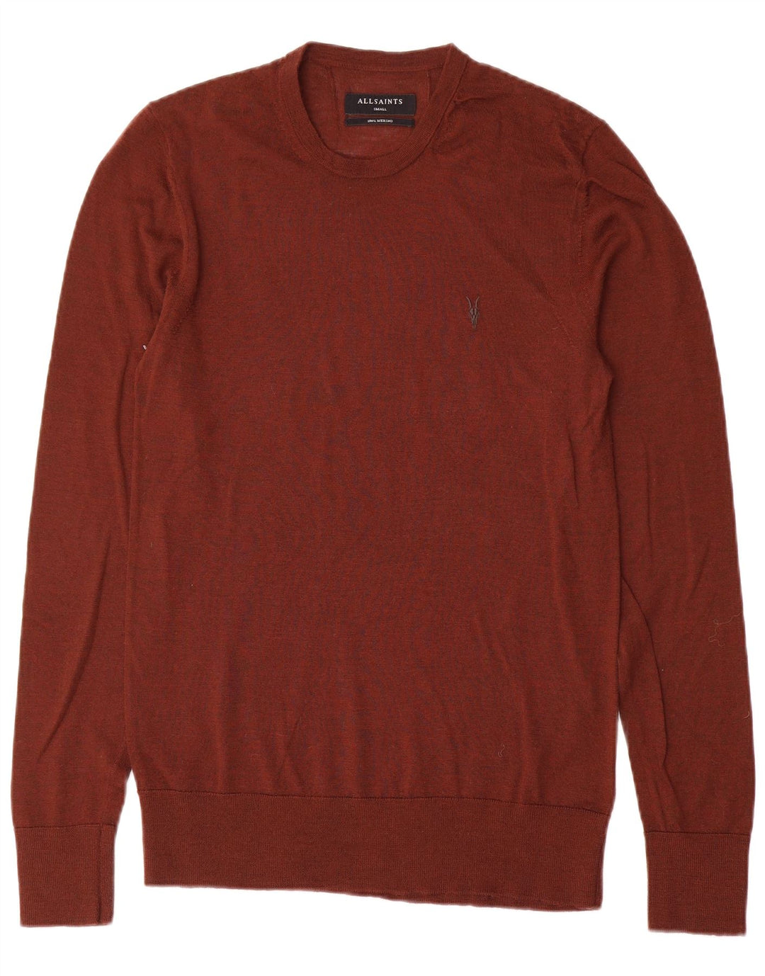 All Saints Herre Crew Neck Jumper Sweater Lille Brun Merinould