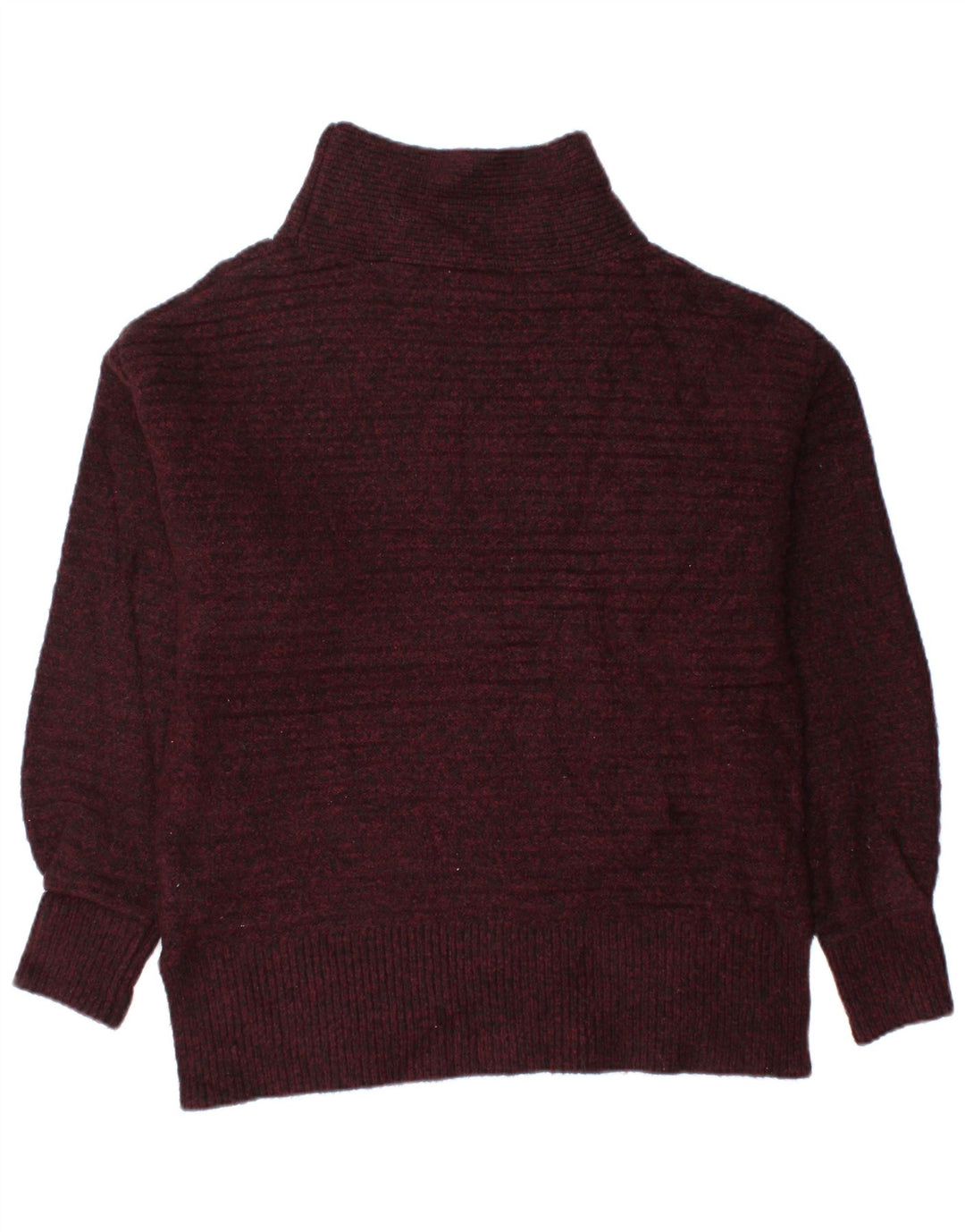 TOPSHOP Dame Turtle Neck Sweater UK 8 Small Bourgogne Flecked