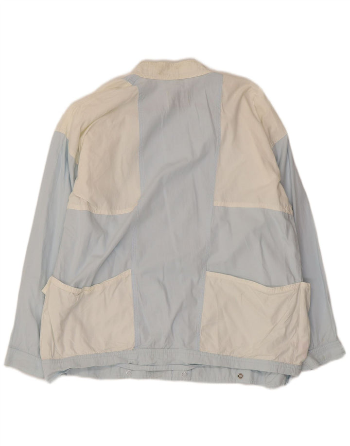 PENNY BLACK Kvinder Utility Jacket UK 14 Large Blue Colourblock Bomuld