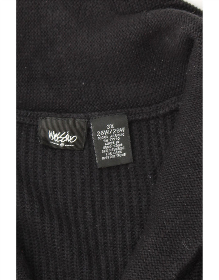 MOSSIMO Womens Oversized Cardigan Sweater UK 22 3XL Black Acrylic Vintage Mossimo and Second-Hand Mossimo from Messina Hembry 