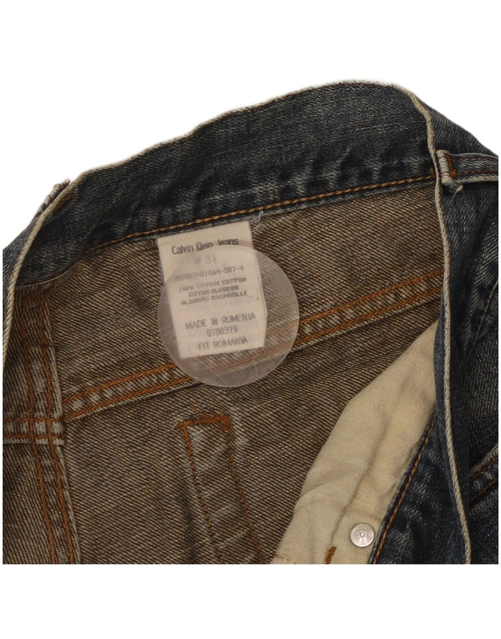 CALVIN KLEIN Straight jeans til mænd W31 L29 Blå bomuld