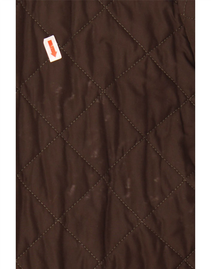 BARBOUR Herre quiltet jakke UK 40 Stor brun polyester