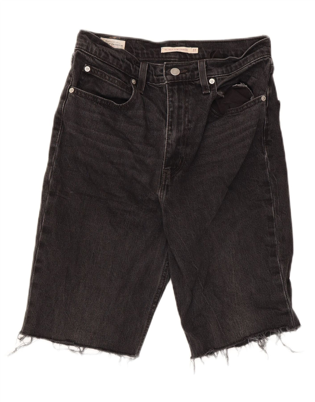 Levi's denimshorts til mænd W27 XS Sort bomuld