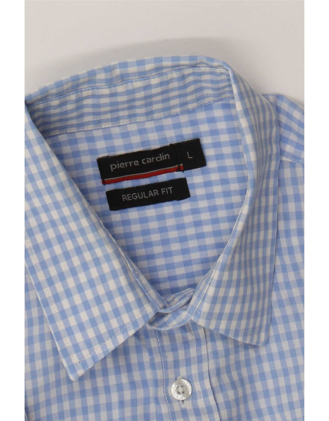 Pierre Cardin Herre kortærmet Regular Fit skjorte Stor blå Gingham