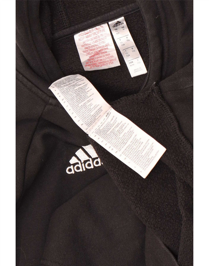 Adidas Grafisk hættetrøje til drenge 11-12 år Sort polyester