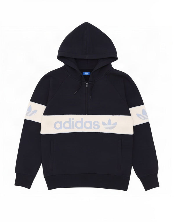 Adidas Grafisk hættetrøje til mænd Medium Marineblå Colourblock Bomuld