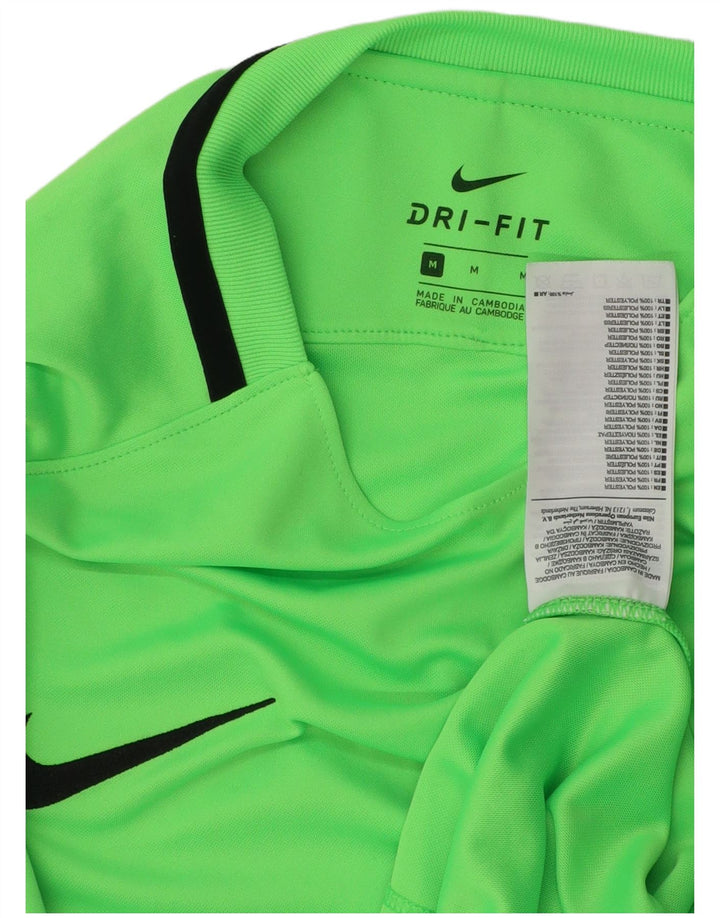 Nike Herre Dri Fit Top Langærmet Medium Grøn Colourblock Polyester