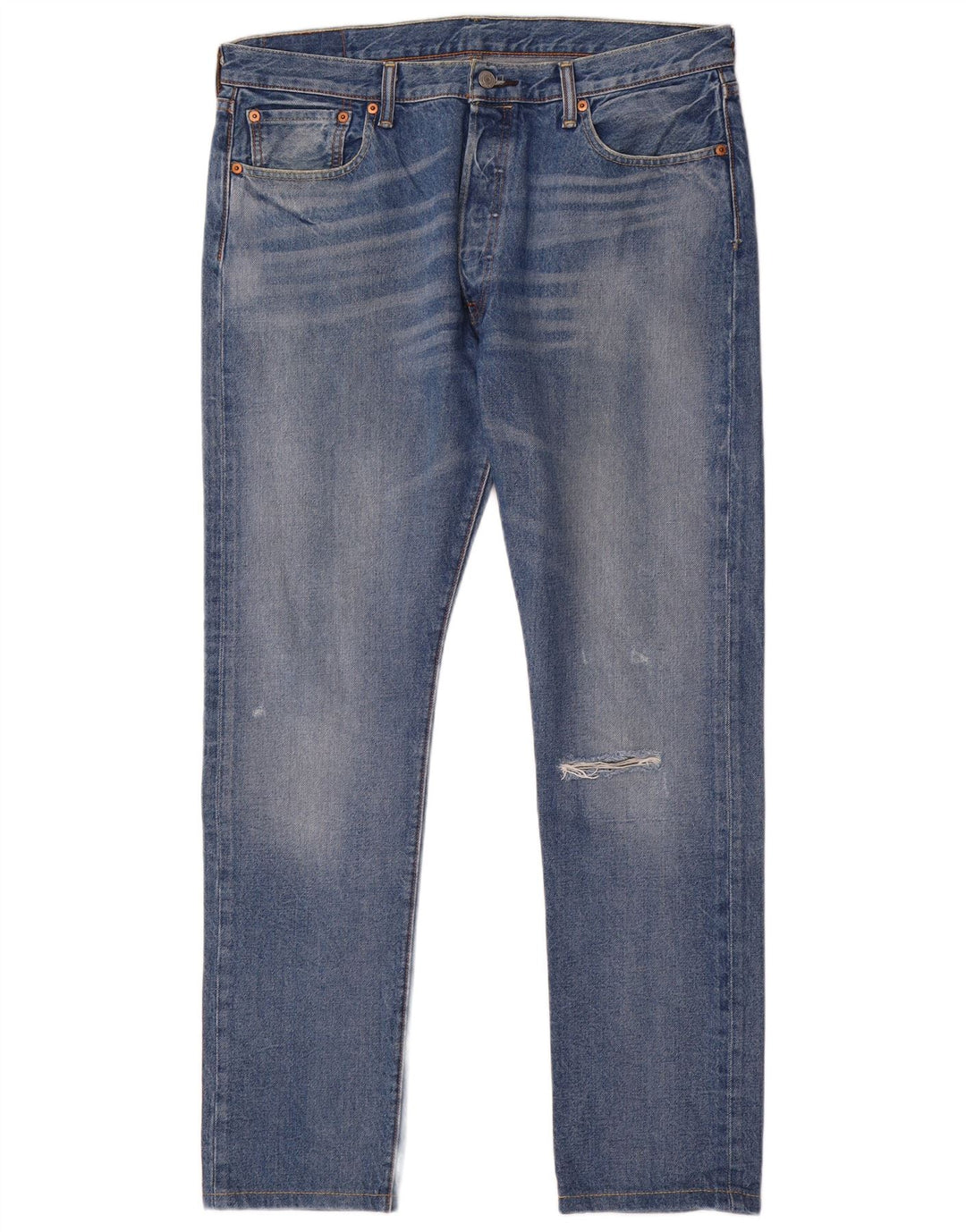 Levi's Herre 501 lige jeans W36 L34 blå bomuld