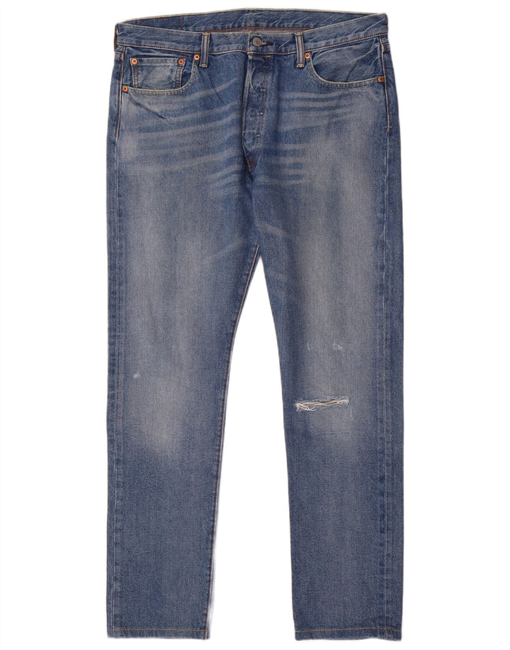Levi's Herre 501 lige jeans W36 L34 blå bomuld