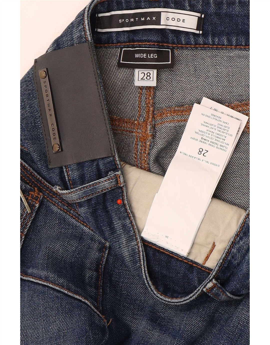 SPORTMAX Dame W28 L30 Blå Bomuld