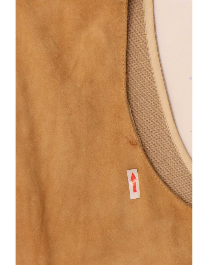 Harry&Moore Herre ruskindsvest IT 52 Stort beige læder
