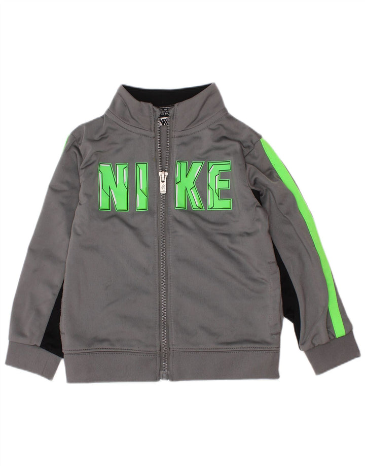 NIKE Baby Boys Grafisk træningsdragt topjakke 18-24 måneder Grå Colourblock