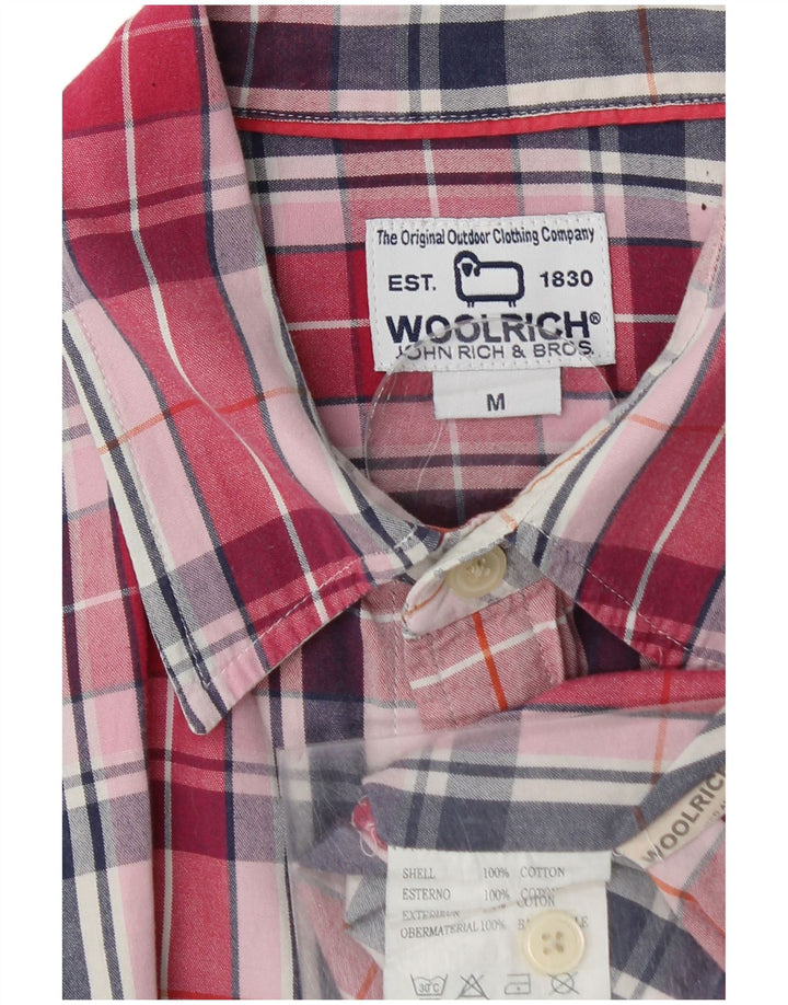 WOOLRICH kortærmet herreskjorte Medium rød ternet bomuld