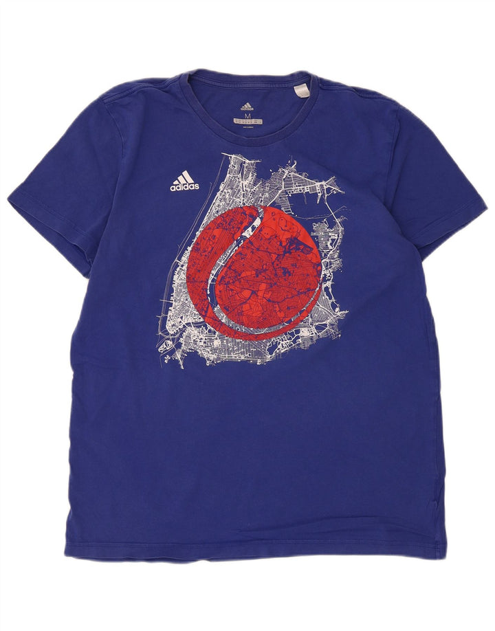 Adidas Grafisk T-shirt top til mænd mellemblå