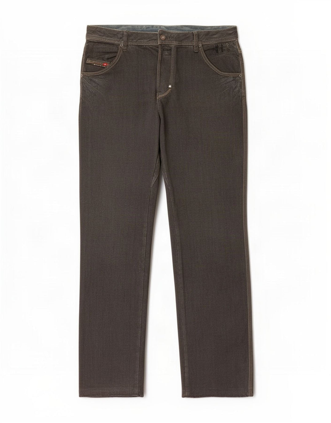 Diesel Straight Jeans til mænd W31 L36 Khaki Bomuld