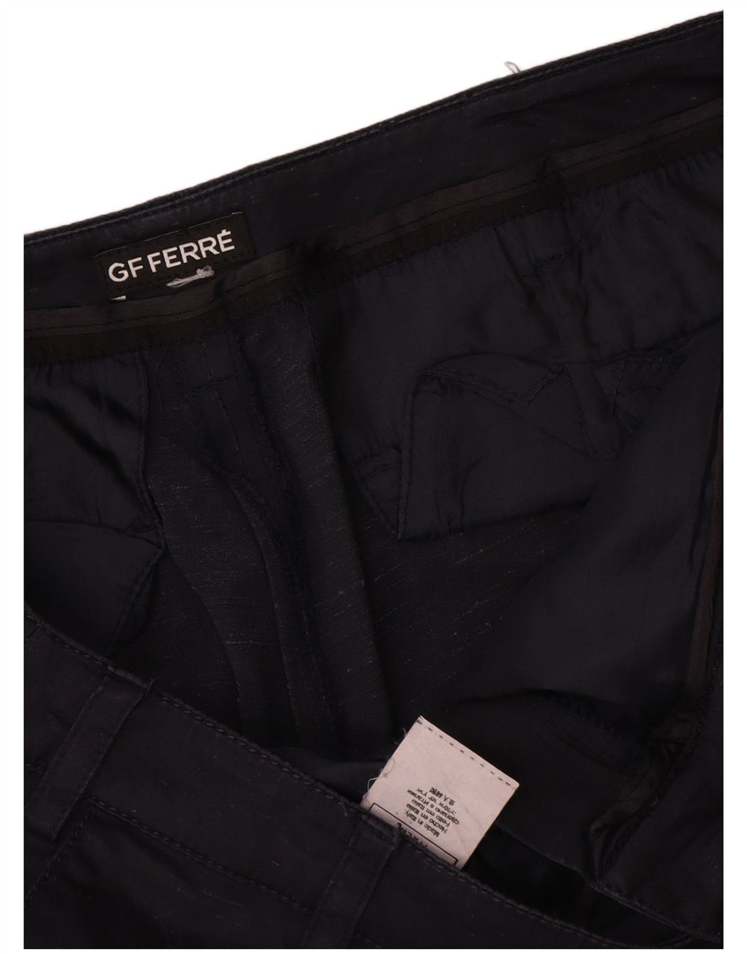 Gianfranco Ferre Dame Chino Shorts W34 Large Navy Blue Silke