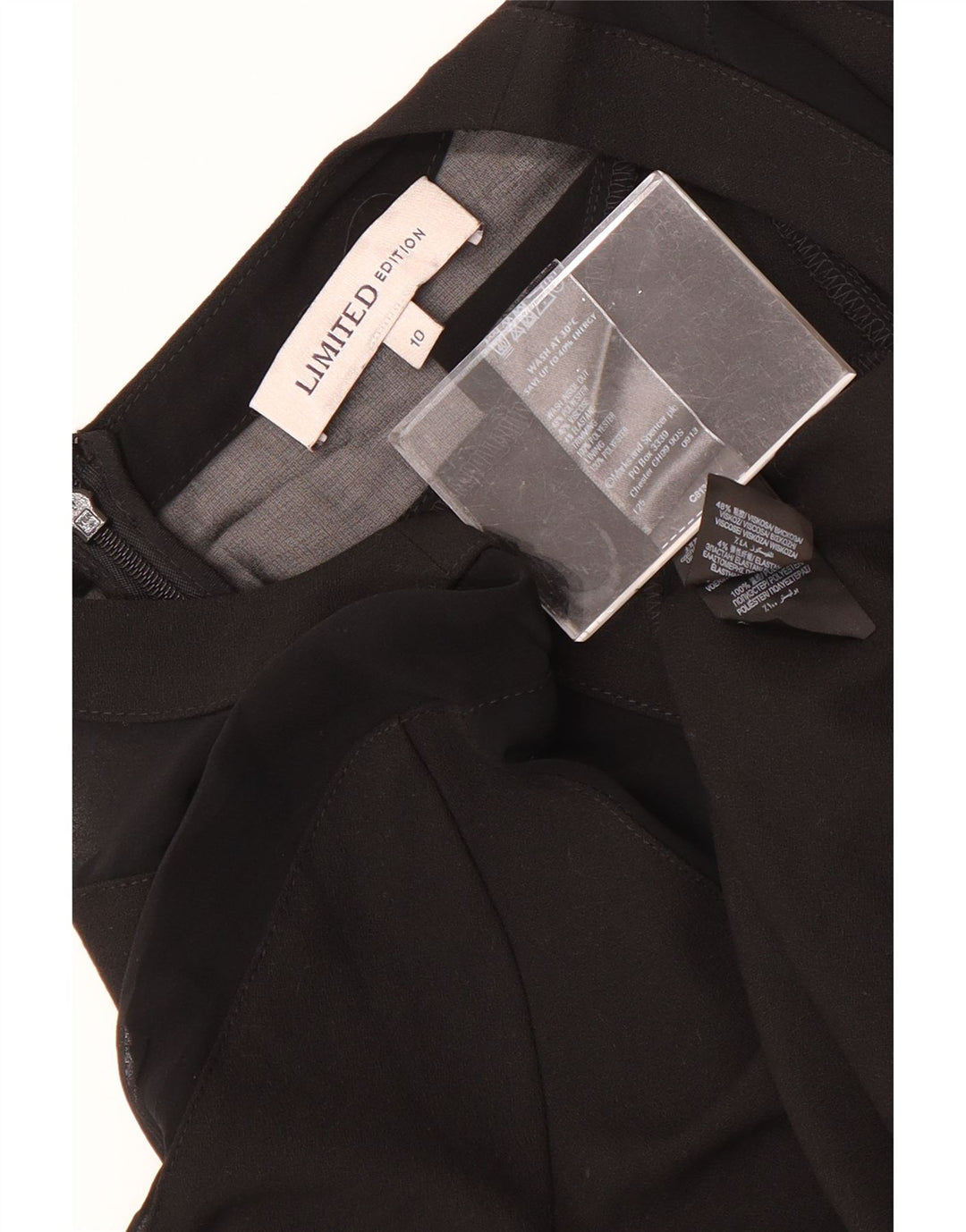 Marks & Spencer Dame 3/4-ærmet Shift Dress UK 10 Small Black Polyester