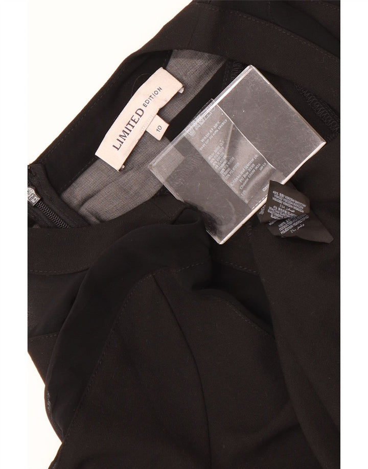 Marks & Spencer Dame 3/4-ærmet Shift Dress UK 10 Small Black Polyester