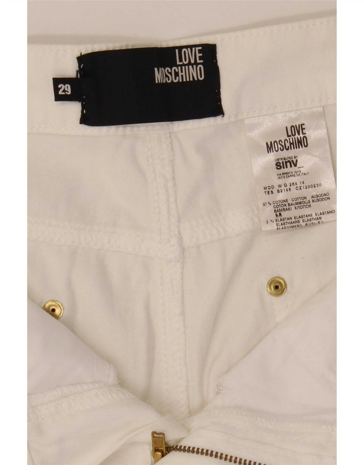 Moschino lige jeans til kvinder W29 L29 hvid bomuld