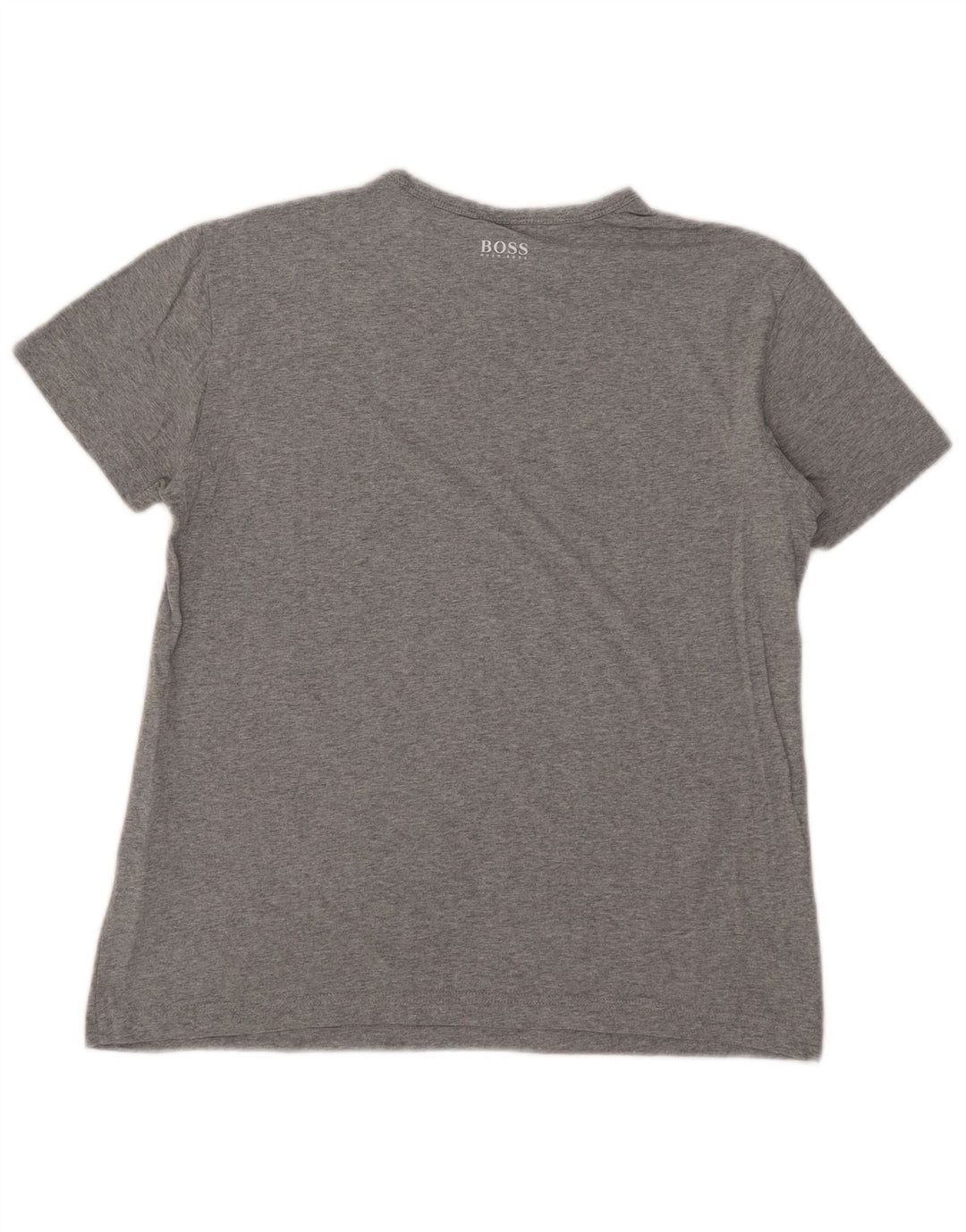 Hugo Boss Herre T-Shirt Top Lille Grå Bomuld