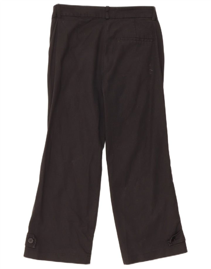 Trussardi Dame Cropped Trousers W28 L23 Sort