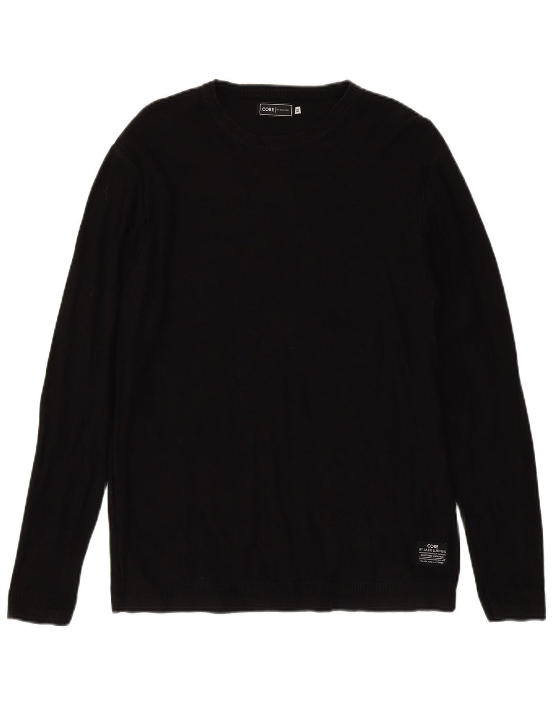 Jack & Jones Herre sweater med rund hals XL sort bomuld