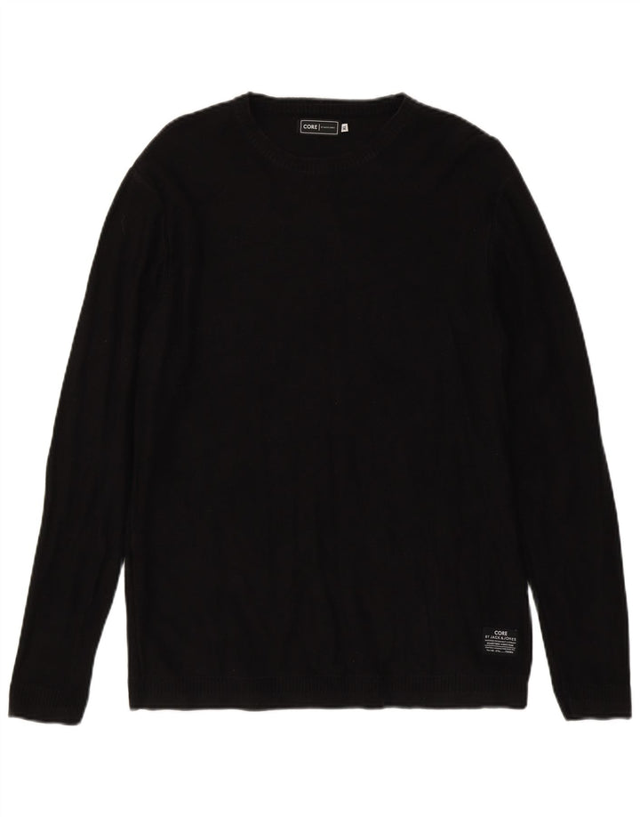 Jack & Jones Herre sweater med rund hals XL sort bomuld