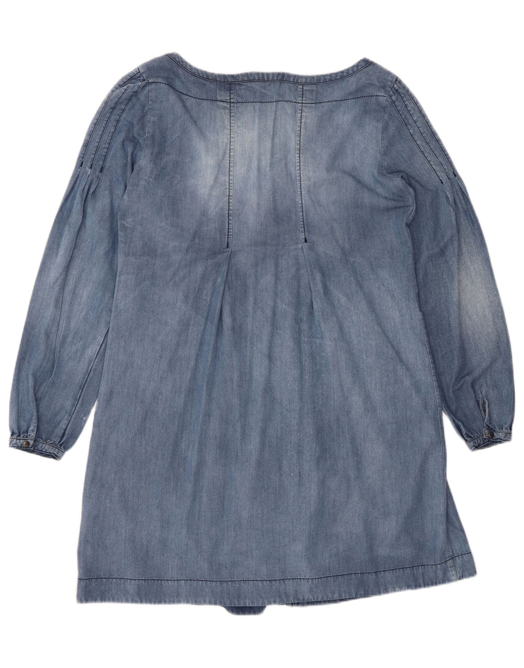 STEFANEL Womens Long Sleeve Denim Dress EU 40 Medium Blue