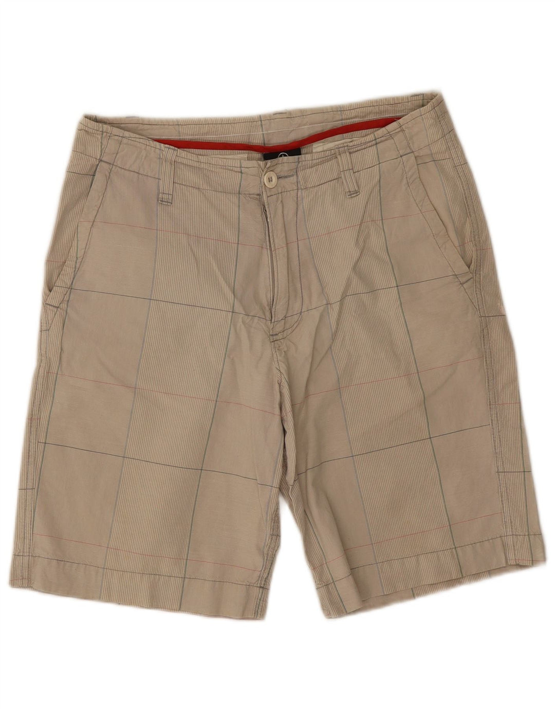 Converse Chino Shorts til mænd Small W28 Beige ternet bomuld