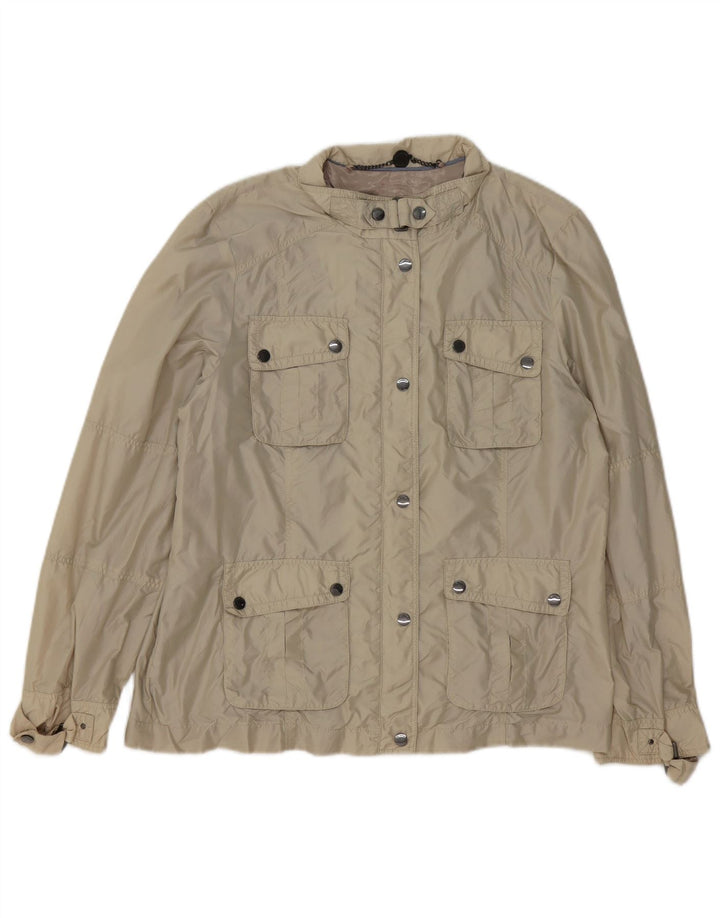 Autograph Womens Utility Jacket UK 14 Large Beige Polyester