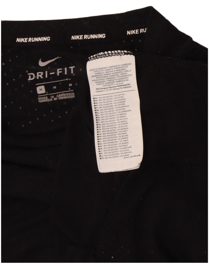 Nike Herre Dri Fit T-Shirt Top Medium Sort Polyester