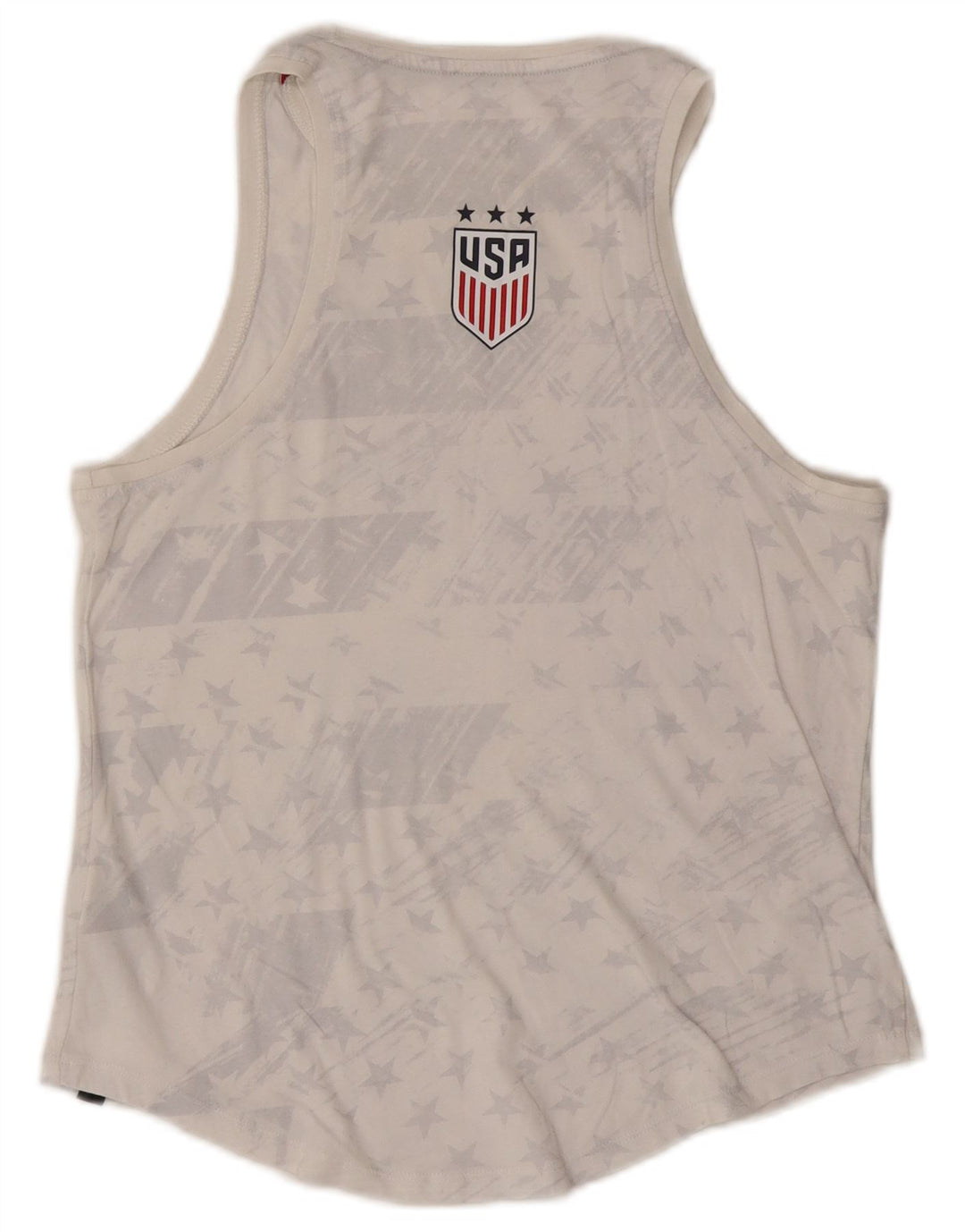 Nike Dame Grafisk Vest Top UK 12 Medium Hvid Bomuld