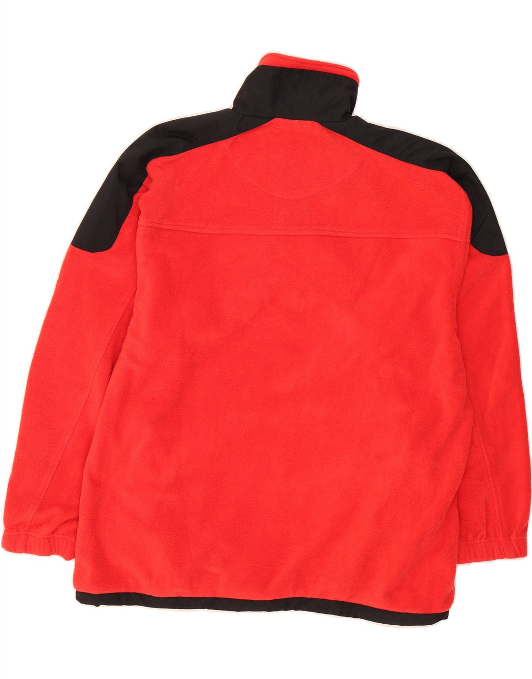 KILLTEC Mens Zip Neck Fleece Jumper XL Red Colourblock Polyester Vintage Killtec and Second-Hand Killtec from Messina Hembry 