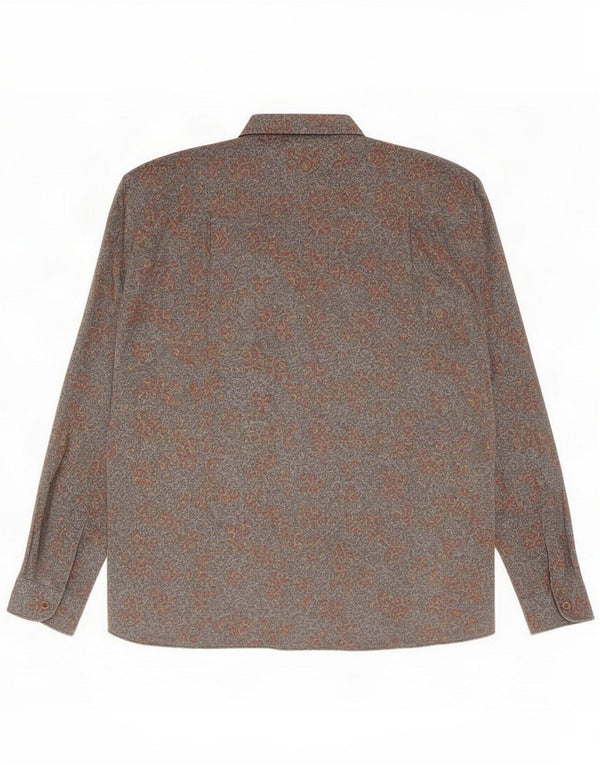Vintage herreskjorte XL Grå Paisley Viscose