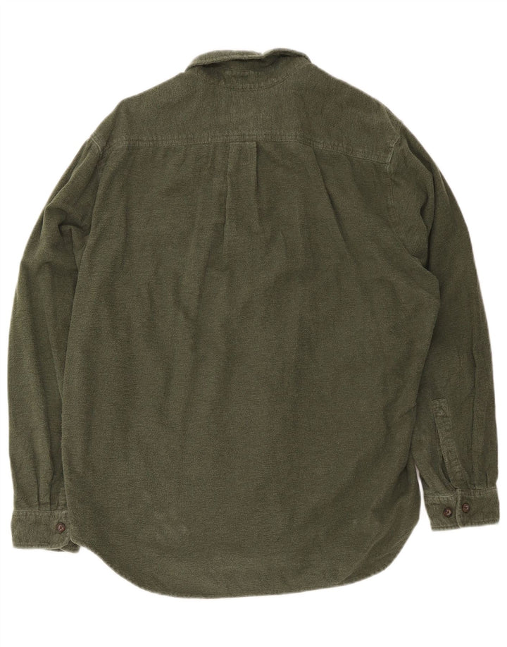 Eddie Bauer Herre Flanelskjorte Stor Khaki Bomuld