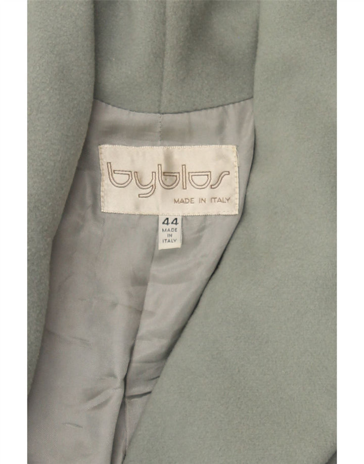 BYBLOS Womens Overcoat IT 44 Medium Grey Wool Vintage Byblos and Second-Hand Byblos from Messina Hembry 