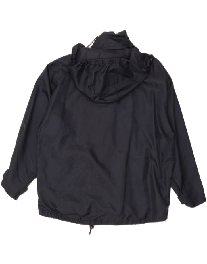 Invicta Herre Loose Fit Grafisk Regnjakke med Hætte UK 38 Medium Navy Blue