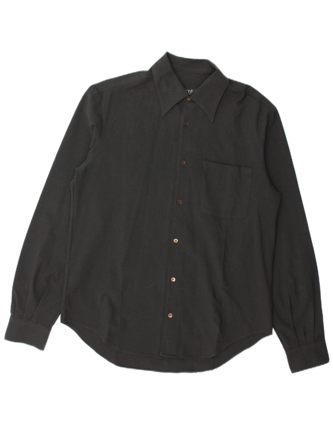 Exte Herreskjorte Medium Sort Virgin Wool