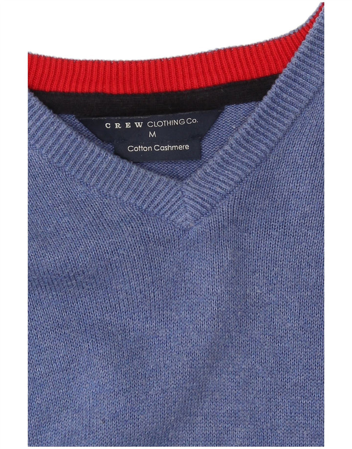 Besætningstøj Herre V-hals sweater Medium blå bomuld