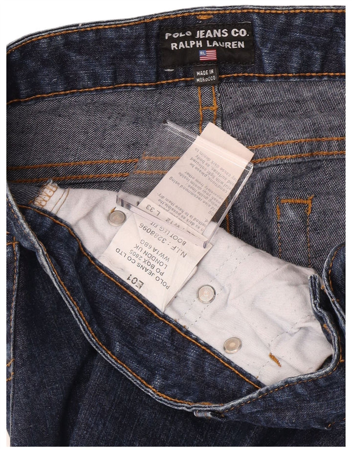 Ralph Lauren Dame Bootcut Jeans US 12 Large W32 L30 Marineblå Bomuld