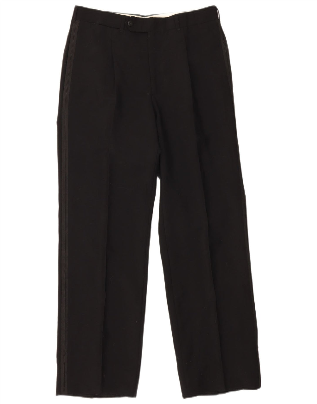 VINTAGE Herre 1 knap 2 stykke sæt IT 46 Small W29 L29 sort uld