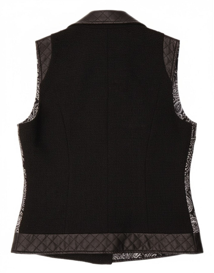 MONTANACO Womens Gilet UK 10 Small Black Polyester