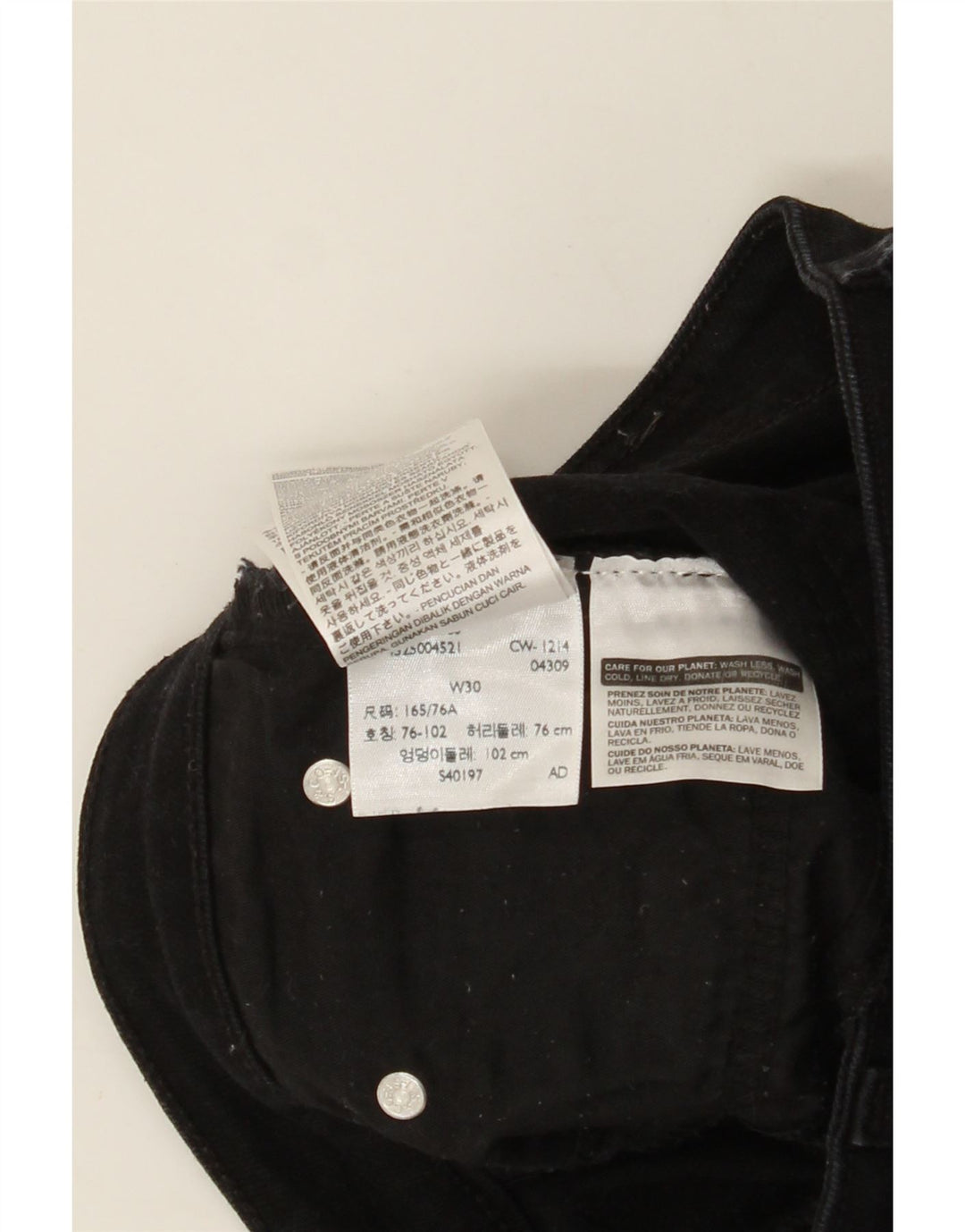 LEVI'S Womens Legging Skinny Jeans W28 L29 Black Cotton Vintage Levi's and Second-Hand Levi's from Messina Hembry 