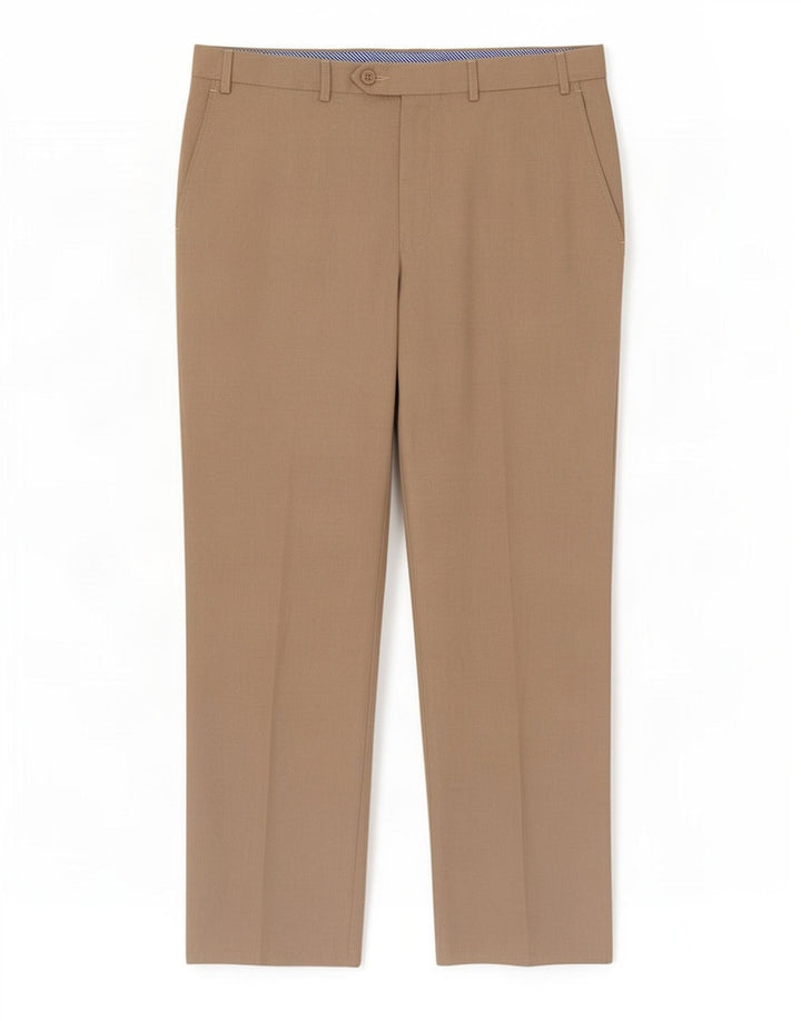 Marks & Spencer Straight Suit Bukser til mænd W36 L29 Beige Polyester