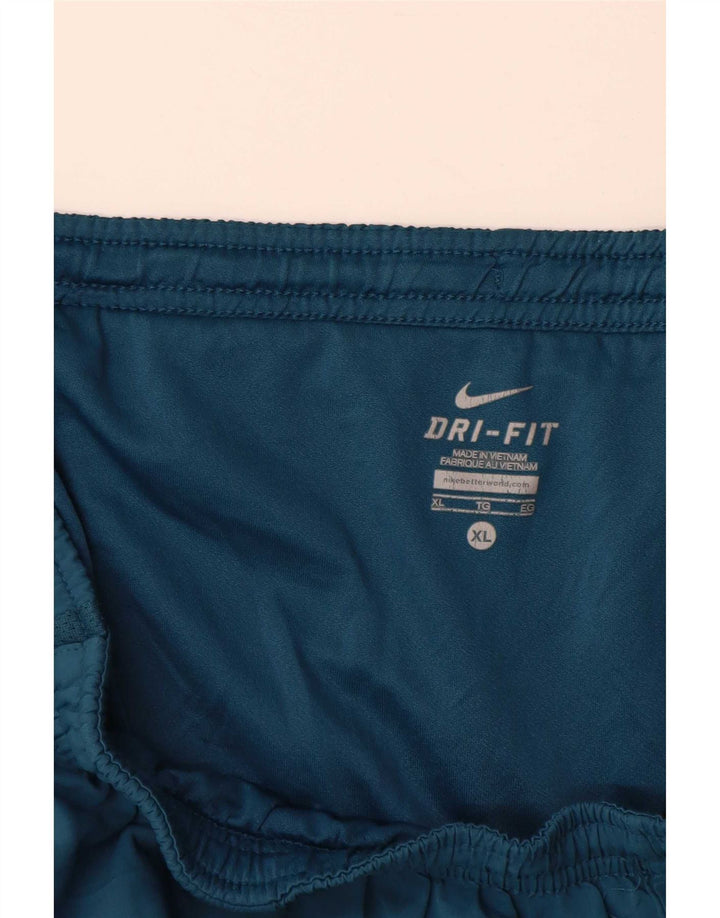 Nike Herre Dri Fit Sportshorts XL Blå Colourblock